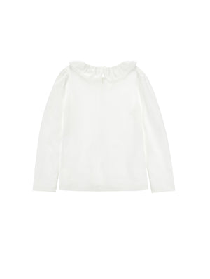 T-shirt bambina Monnalisa bianca in jersey di cotone | ViaMonte Shop