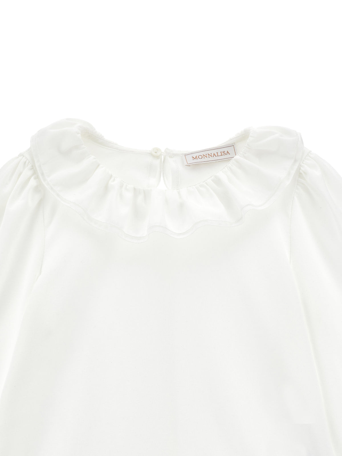 T-shirt bambina Monnalisa bianca in jersey di cotone | ViaMonte Shop