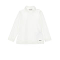 Lupetto bambina Monnalisa bianco in jersey elasticizzato