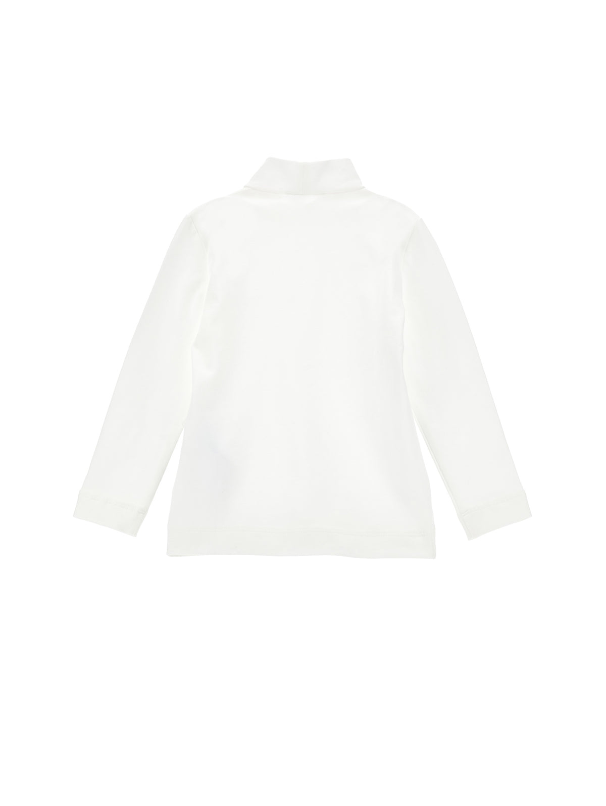 Lupetto bambina Monnalisa bianco in jersey elasticizzato