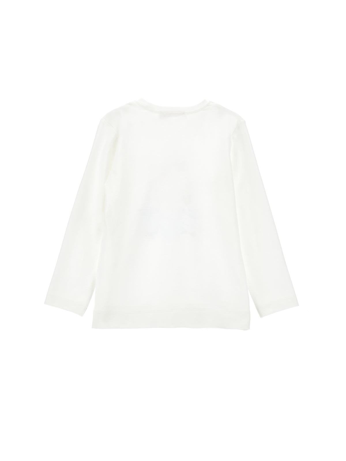 T-shirt bambina Monnalisa panna in jersey di cotone