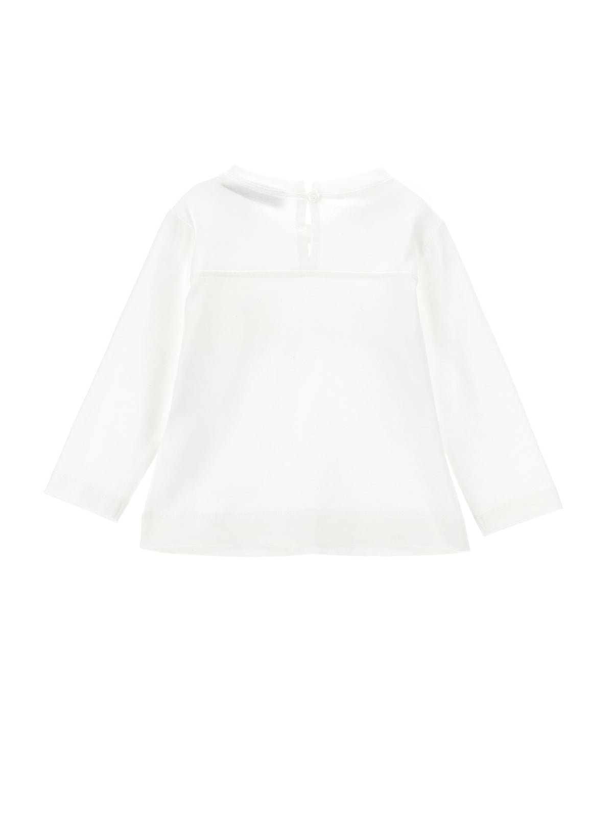 T-shirt neonata Monnalisa panna in cotone
