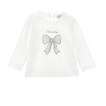 T-shirt bambina Monnalisa panna in cotone | ViaMonte Shop