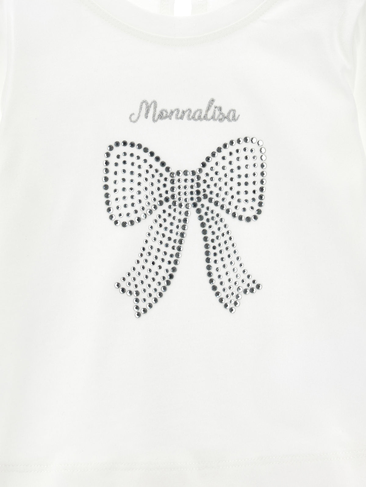 T-shirt bambina Monnalisa panna in cotone | ViaMonte Shop