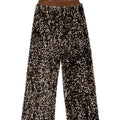 Pantalone bambina Monnalisa marrone in paillettes | ViaMonte Shop