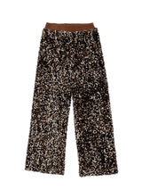 Pantalone bambina Monnalisa marrone in paillettes | ViaMonte Shop