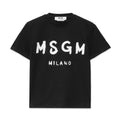 T-shirt bambino MSGM nera in cotone | ViaMonte Shop