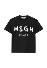 T-shirt bambino MSGM nera in cotone | ViaMonte Shop