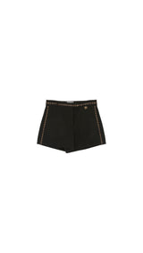 Short bambina Pinko nero in tela di lana | ViaMonte Shop