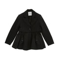 Giacca godet bambina Pinko nera bi-tex
