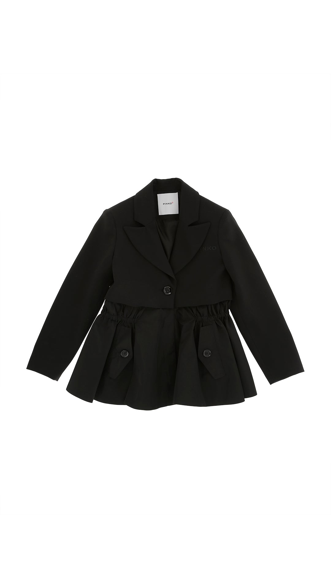 Giacca godet bambina Pinko nera bi-tex