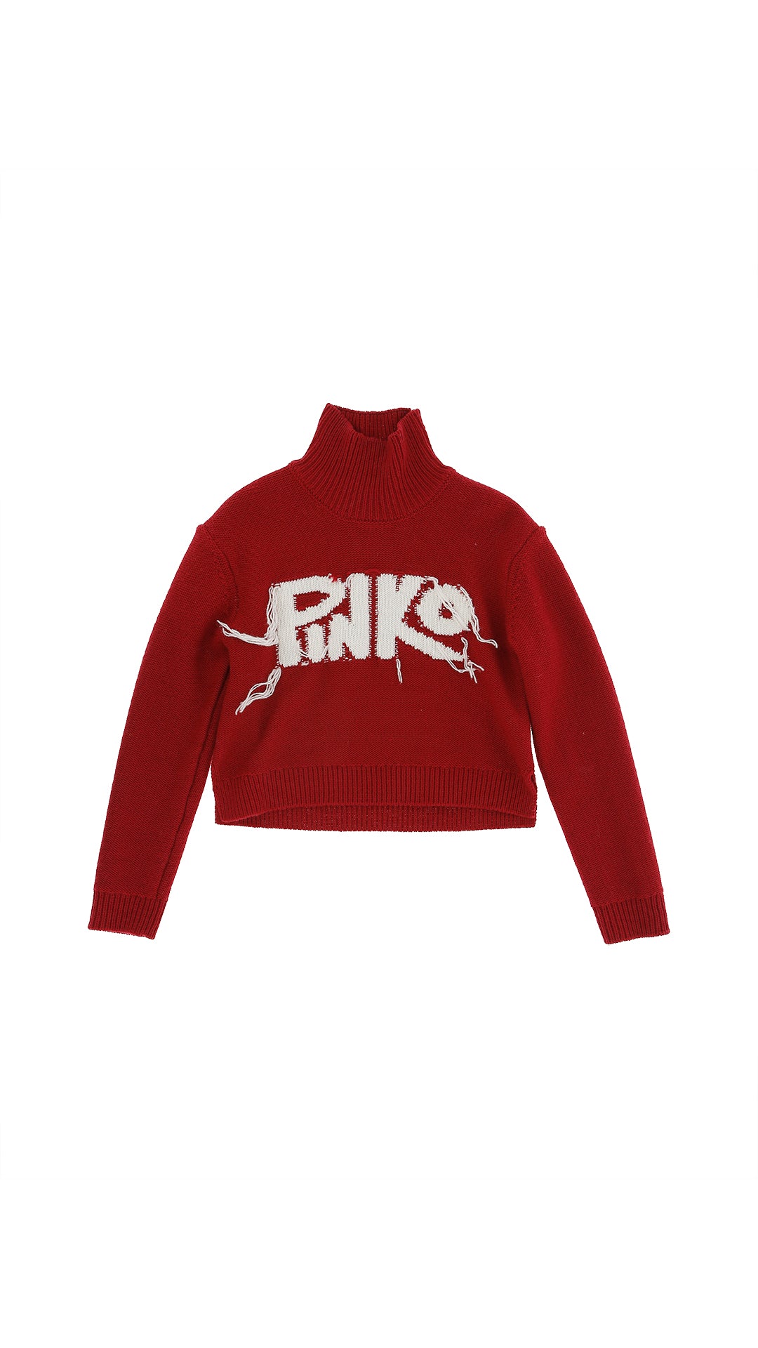 Maglia bambina Pinko rubino/latte in lana merinos
