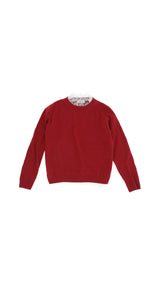 Maglia bambina Pinko bordeaux rubino/latte in misto lana