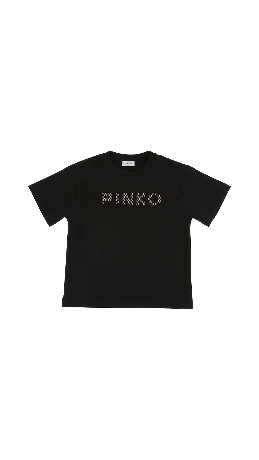 T-shirt bambina Pinko nera in cotone