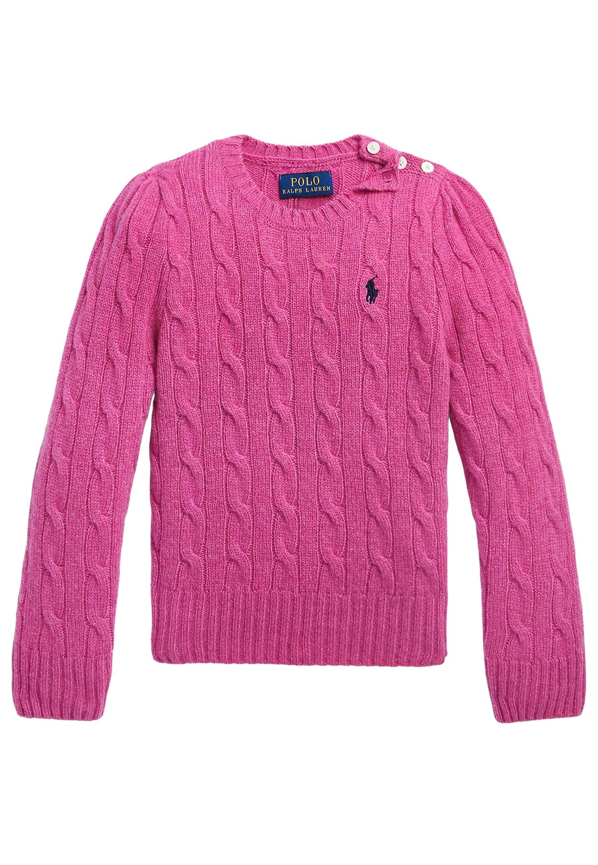 Maglia bambina Ralph Lauren rosa in misto cashmere
