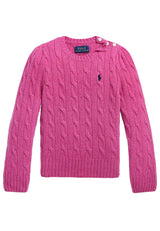 Maglia bambina Ralph Lauren rosa in misto cashmere