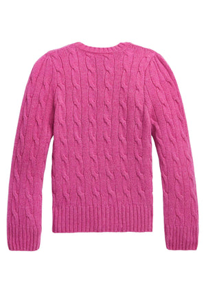 Maglia bambina Ralph Lauren rosa in misto cashmere