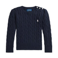 Maglia bambina Ralph Lauren blu in cotone | ViaMonte Shop