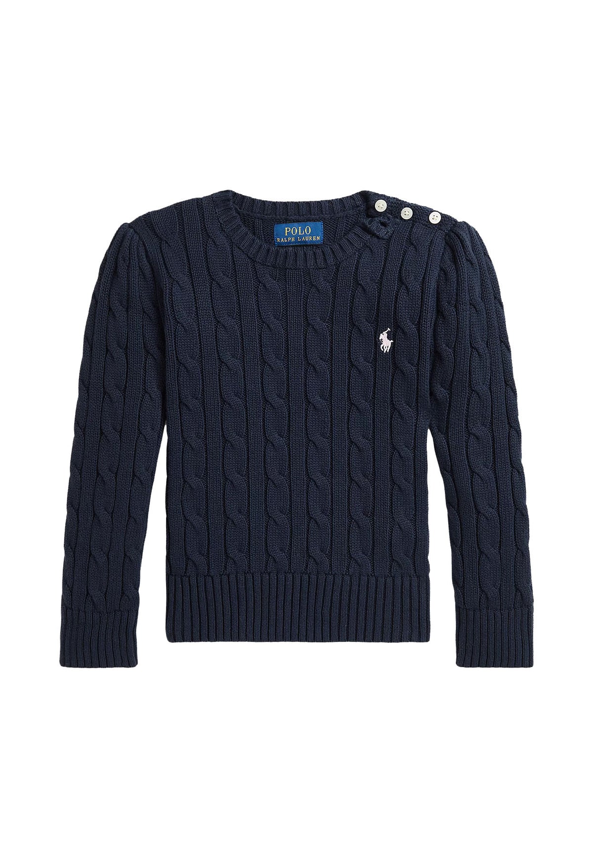 Maglia bambina Ralph Lauren blu in cotone | ViaMonte Shop