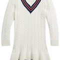Vestito bambina Ralph Lauren bianco in cotone | ViaMonte Shop