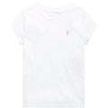 T-shirt bambina Ralph Lauren bianca in jersey di cotone | ViaMonte Shop