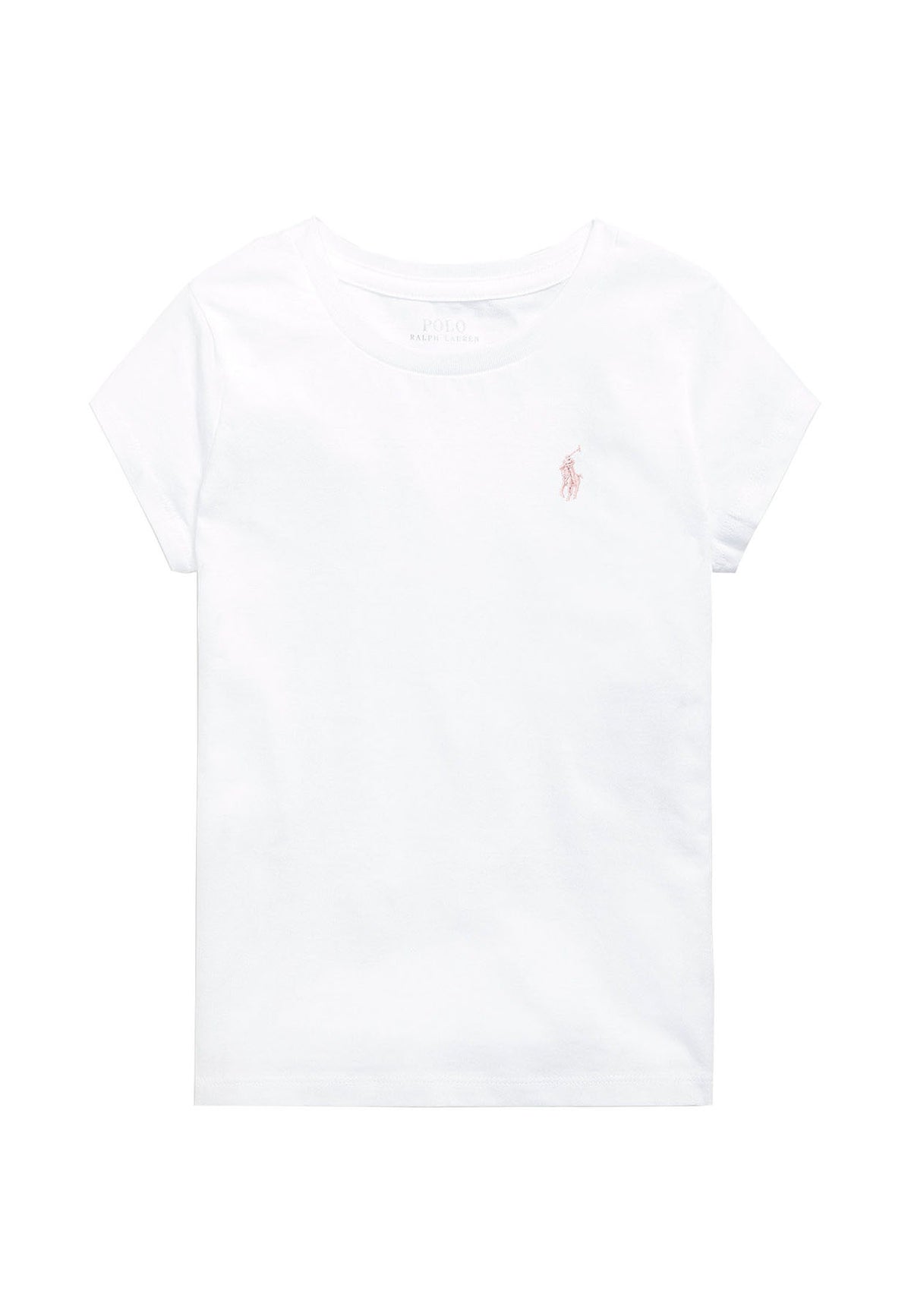 T-shirt bambina Ralph Lauren bianca in jersey di cotone | ViaMonte Shop