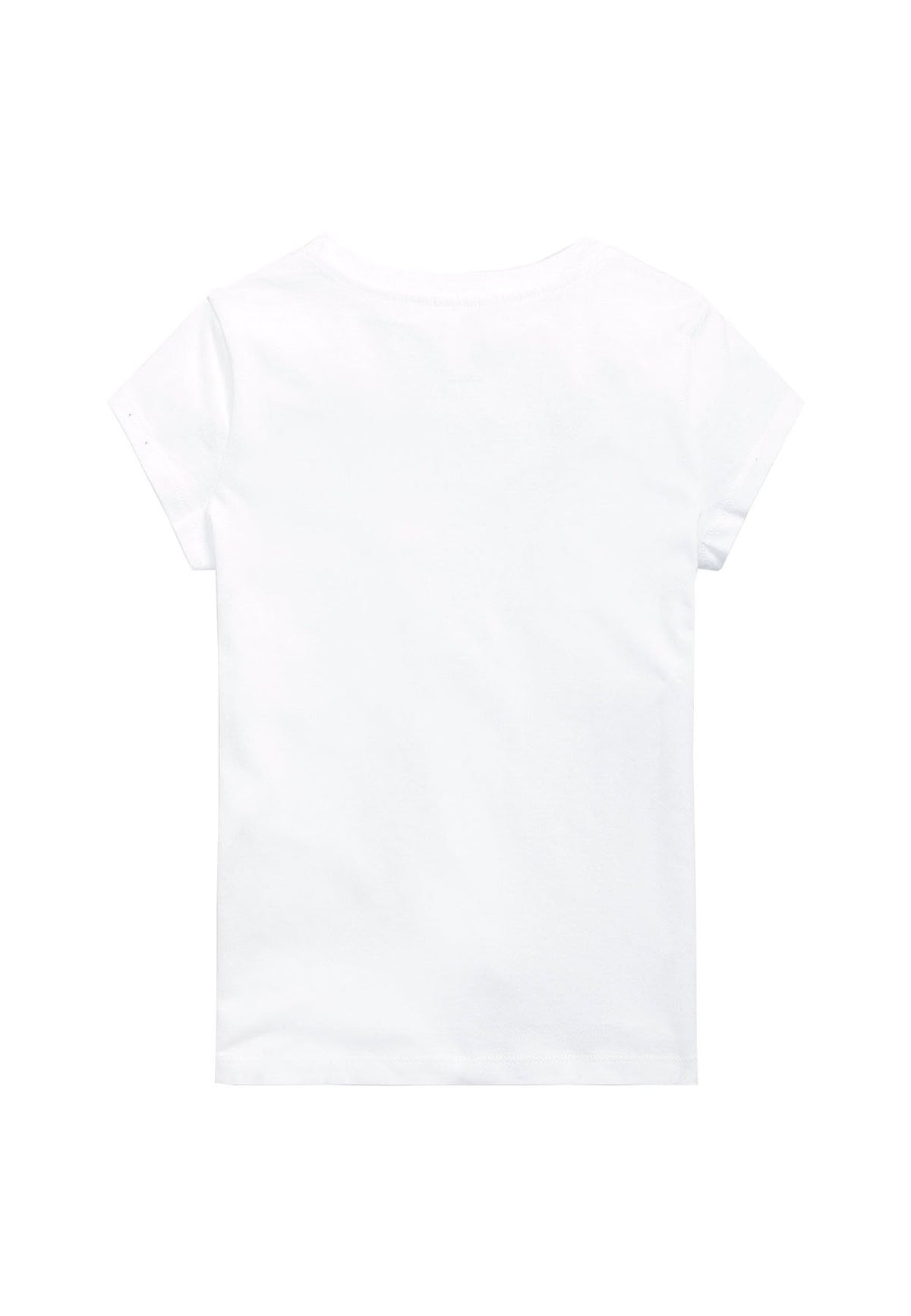 T-shirt bambina Ralph Lauren bianca in jersey di cotone | ViaMonte Shop