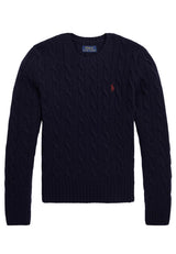 Maglia bambina Ralph Lauren blu in misto cashmere | ViaMonte Shop