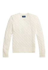Maglia bambina Ralph Lauren bianca in cotone | ViaMonte Shop
