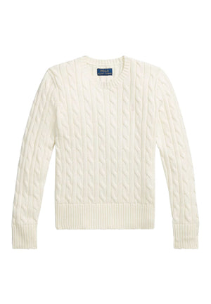 Maglia bambina Ralph Lauren bianca in cotone | ViaMonte Shop