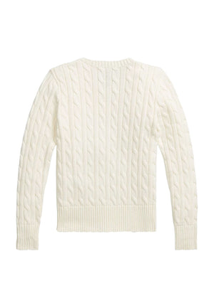 Maglia bambina Ralph Lauren bianca in cotone | ViaMonte Shop