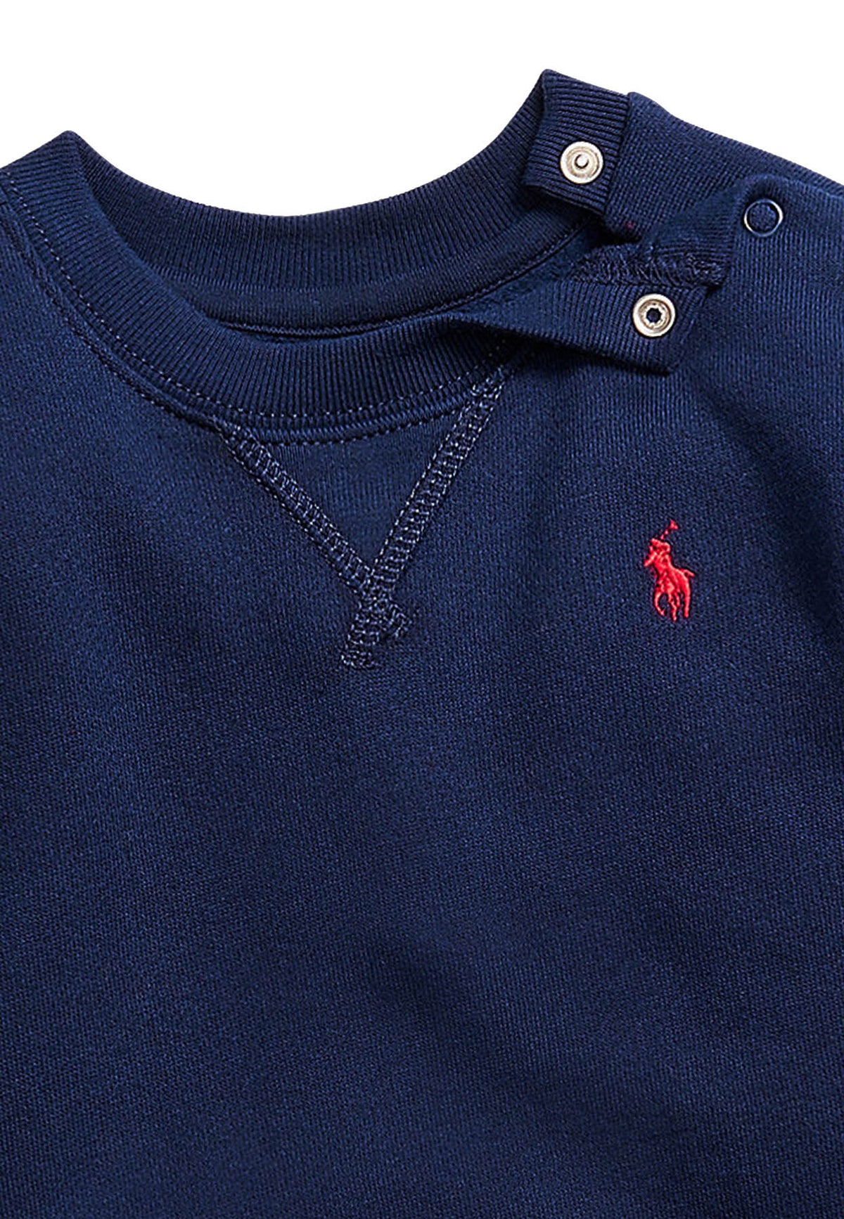Felpa neonato Ralph Lauren blu in cotone | ViaMonte Shop