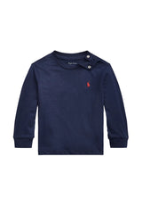 T-shirt neonato Ralph Lauren blu in cotone | ViaMonte Shop