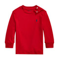 T-shirt neonato Ralph Lauren rossa in cotone | ViaMonte Shop