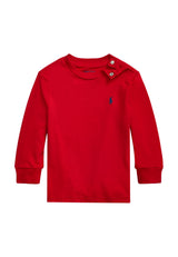 T-shirt neonato Ralph Lauren rossa in cotone | ViaMonte Shop