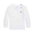 T-shirt neonato Ralph Lauren bianca in cotone | ViaMonte Shop