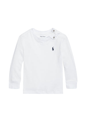 T-shirt neonato Ralph Lauren bianca in cotone | ViaMonte Shop