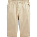 Pantalone neonato Ralph Lauren beige in twill di cotone stretch | ViaMonte Shop
