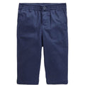 Pantalone neonato Ralph Lauren blu in twill di cotone stretch | ViaMonte Shop