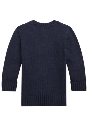 Maglia neonato Ralph Lauren blu navy in cotone