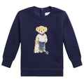 Felpa neonato Ralph Lauren blu in cotone