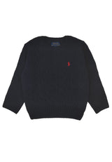 Maglia bambino Ralph Lauren blu in misto cashmere | ViaMonte Shop