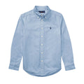 Camicia bambino Ralph Lauren Kids celeste in cotone | ViaMonte Shop