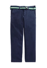Pantalone classico bambino Ralph Lauren blu navy in twill stretch | ViaMonte Shop
