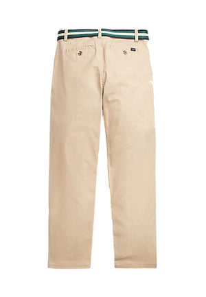Pantalone classico bambino Ralph Lauren beige in twill stretch | ViaMonte Shop