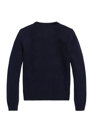 Maglia bambino Ralph Lauren Kids blu navy in cotone | ViaMonte Shop