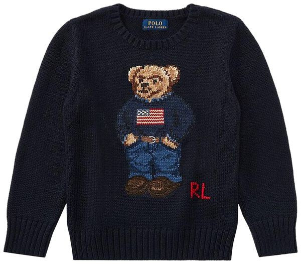Maglia bambino Ralph Lauren blu in cotone | ViaMonte Shop