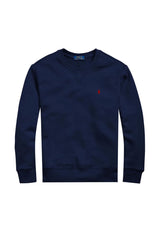 Felpa bambino Ralph Lauren Kids blu navy in cotone | ViaMonte Shop