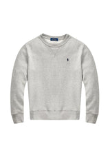 Felpa bambino Ralph Lauren Kids grigia in cotone | ViaMonte Shop