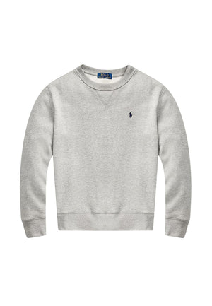 Felpa bambino Ralph Lauren Kids grigia in cotone | ViaMonte Shop